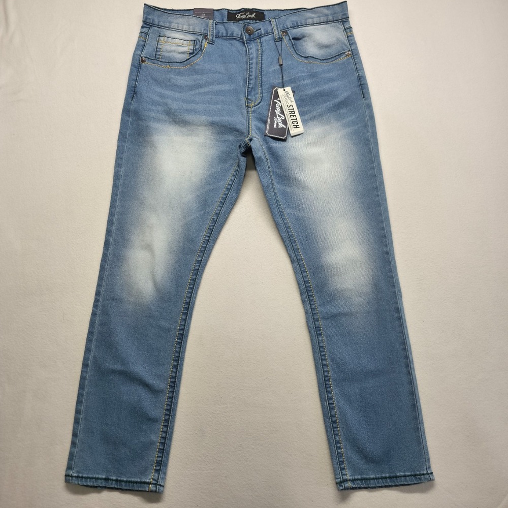 True Luck Men's Stretch Slim Fit Denim Blue Jeans Size 36x30 NWT